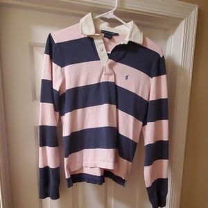 Ralph Lauren Girls M Pink and Blue Long Sleeve